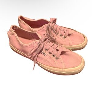 Superga Pink Lace Up Shoe Women’s size 8